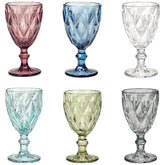 Set 6 Calici in Vetro Soffiato Multicolor - Lux Calice Kaleidos 