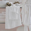 Set Asciugamani 5 pezzi in Velour di Puro cotone con Ricami - Isabella Coppia di spugna Blumarine Bianco 