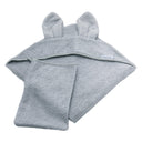 Set Asciugamano Neonato in Spugna di Bambù Organico con Guanto - Terry Accappatoio Bimbo Bamboom Blu Ghiaccio 