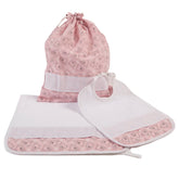 Set Asilo 3 Pezzi in Spugna di Cotone - Pookie Set Asilo Lisola Baby Rosa 