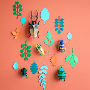 Set da 13 Insetti Decorativi - Beetle Antiquary Animale Decorativo studio ROOF 