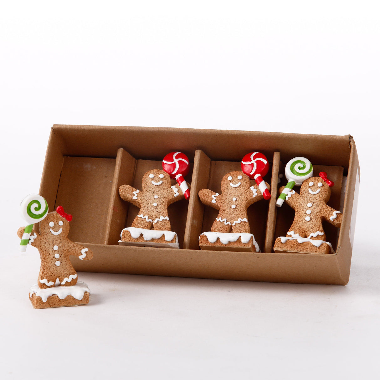 Set da 4 Segnaposti in Resina - Gingerbread Complemento Arredo Villa Altachiara 