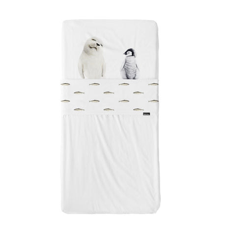 Snurk Completo Letto per Bimbi in Percalle di Cotone - Arctic Friends Lenzuola Bimbi Snurk 120x150 cm + 60x120 cm (Culla) 