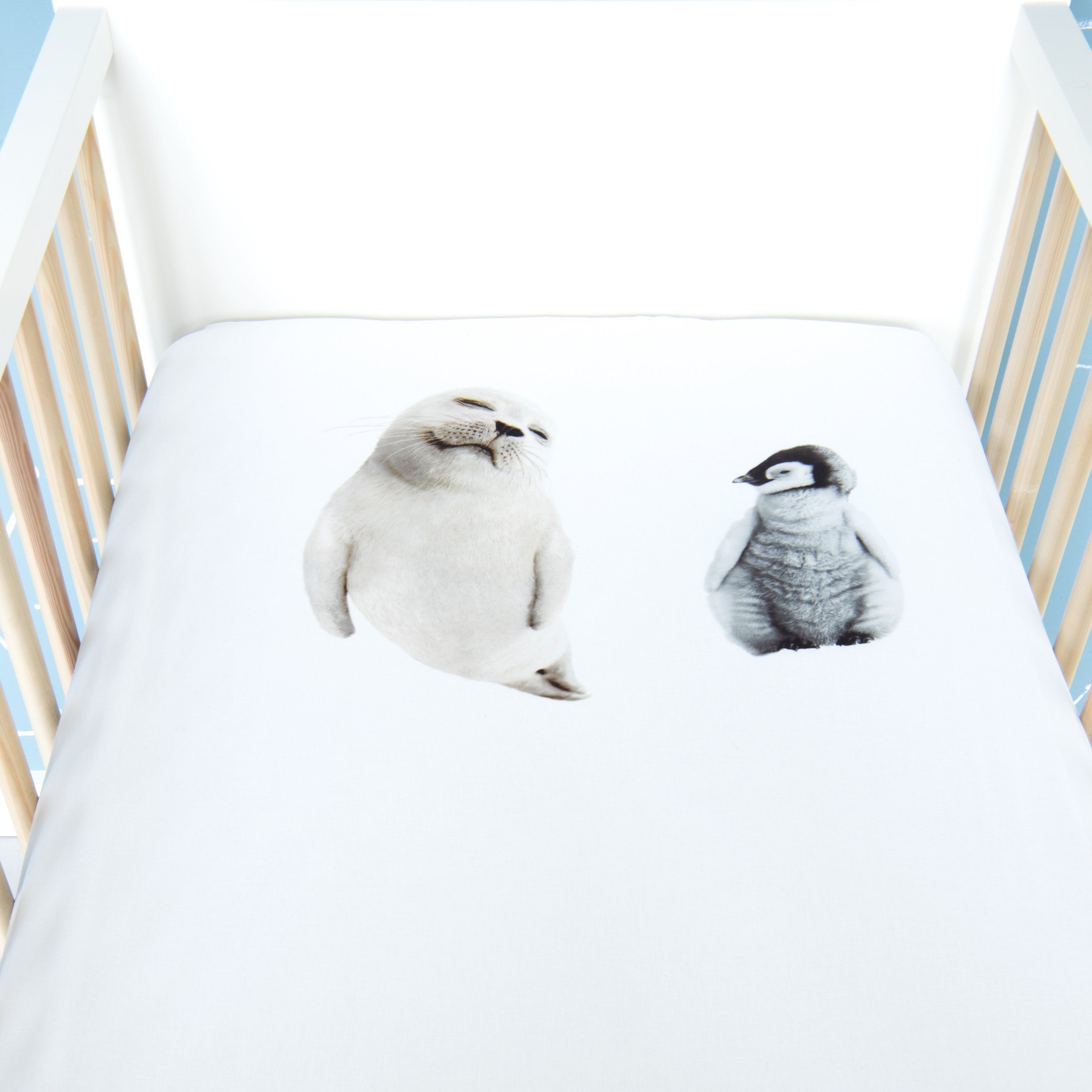 Snurk Completo Letto per Bimbi in Percalle di Cotone - Arctic Friends Lenzuola Bimbi Snurk 