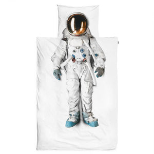 Completo Copripiumino in Puro Cotone - Astronauta Copripiumino Snurk Singolo 140x220 STANDARD EUROPA 