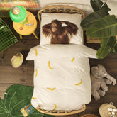 Completo Copripiumino in Puro Cotone - Banana Monkey Copripiumino Snurk 