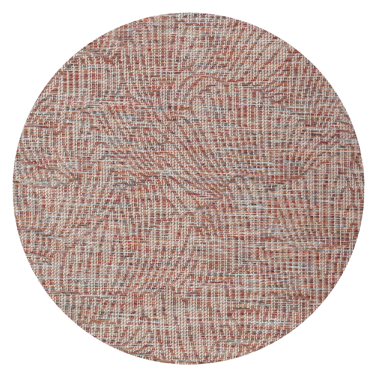 Tappeto da Esterno con Fantasia Geometrica - Maeva Tappeto Vivaraise Rosso Rotondo 160 