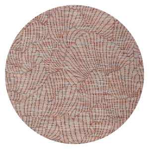 Tappeto da Esterno con Fantasia Geometrica - Maeva Tappeto Vivaraise Rosso Rotondo 160 