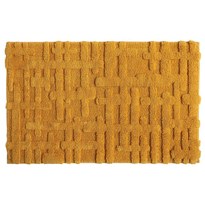 Tappeto in cotone Biologico Motivo Geometrico - Gaufre Tappeto Sorema 50x80 Oro 