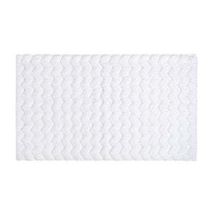 Tappeto in Cotone con Supporto Antiscivolo - Chevron Tappeto Sorema 50x80cm Bianco 