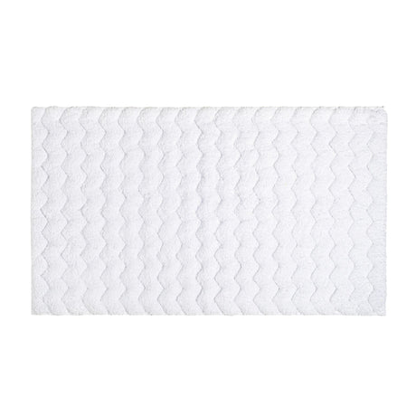 Tappeto in Cotone con Supporto Antiscivolo - Chevron Tappeto Sorema 50x80cm Bianco 