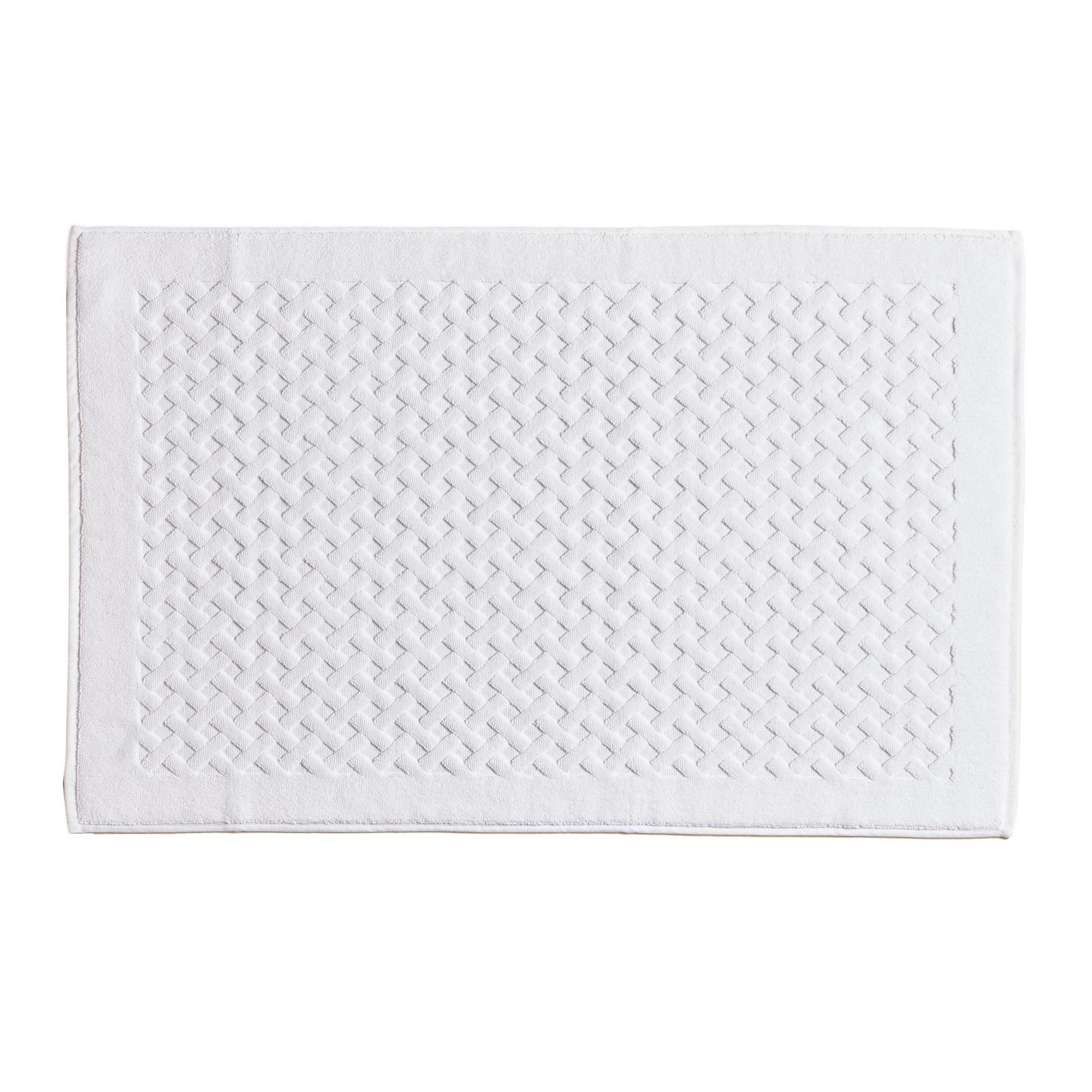 Tappeto in Spugna di Puro Cotone Tinta Unita - Perla Tappeto Lisola 60x90 Bianco 