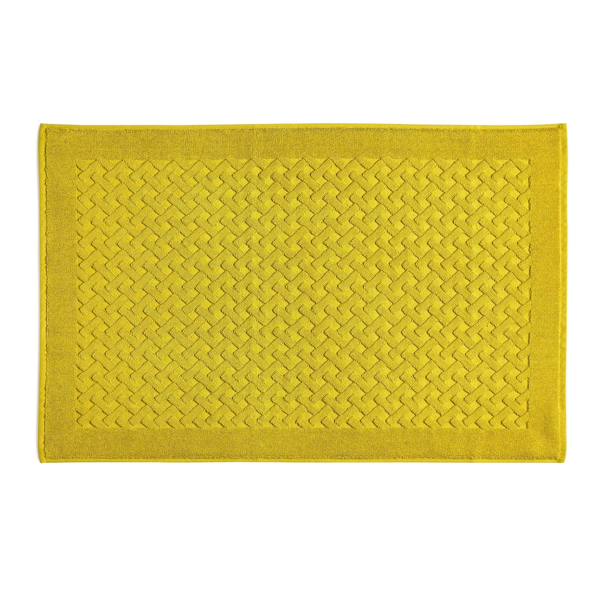 Tappeto in Spugna di Puro Cotone Tinta Unita - Perla Tappeto Lisola 60x90 Giallo (Bergame) 