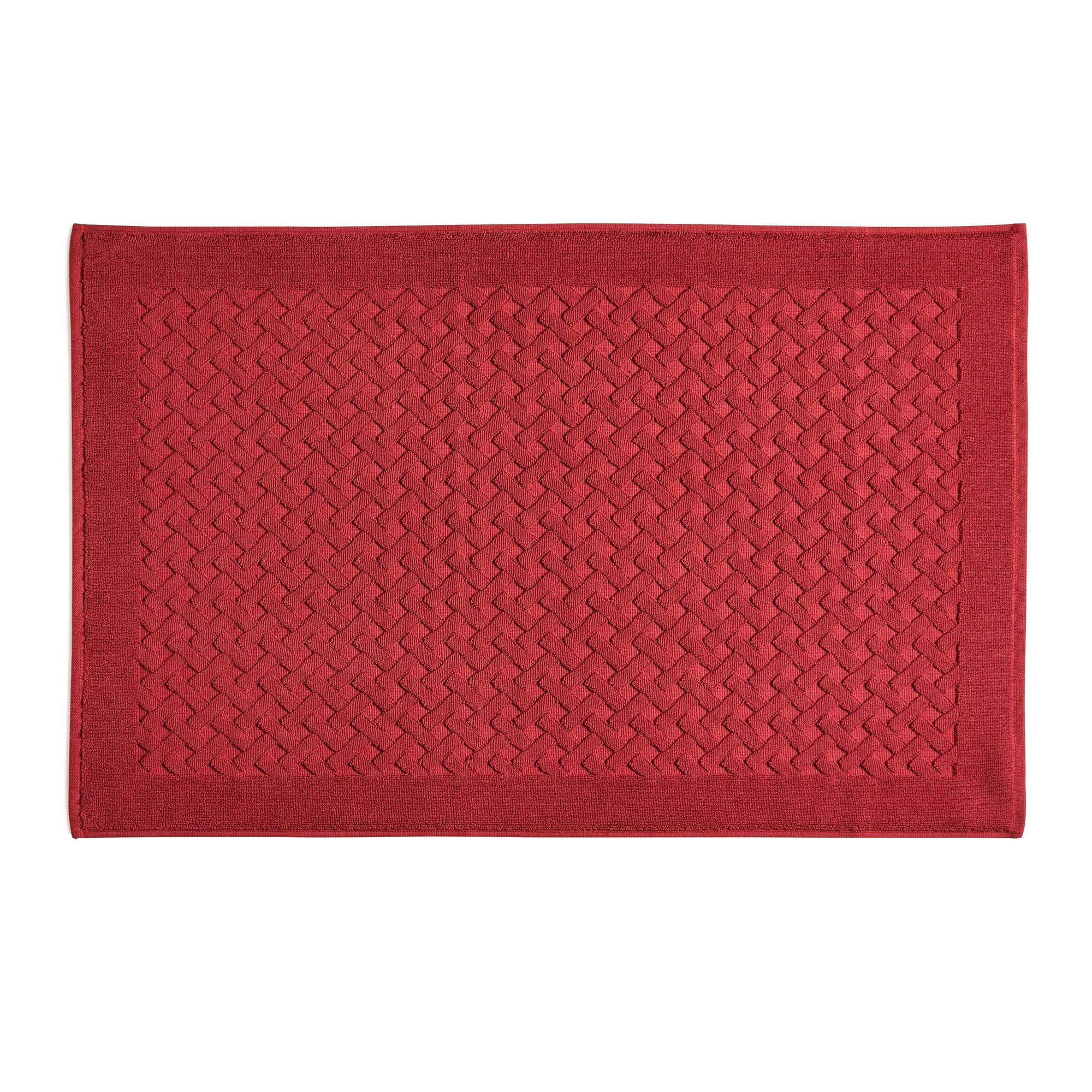 Tappeto in Spugna di Puro Cotone Tinta Unita - Perla Tappeto Lisola 60x90 Rosso (Valenza) 