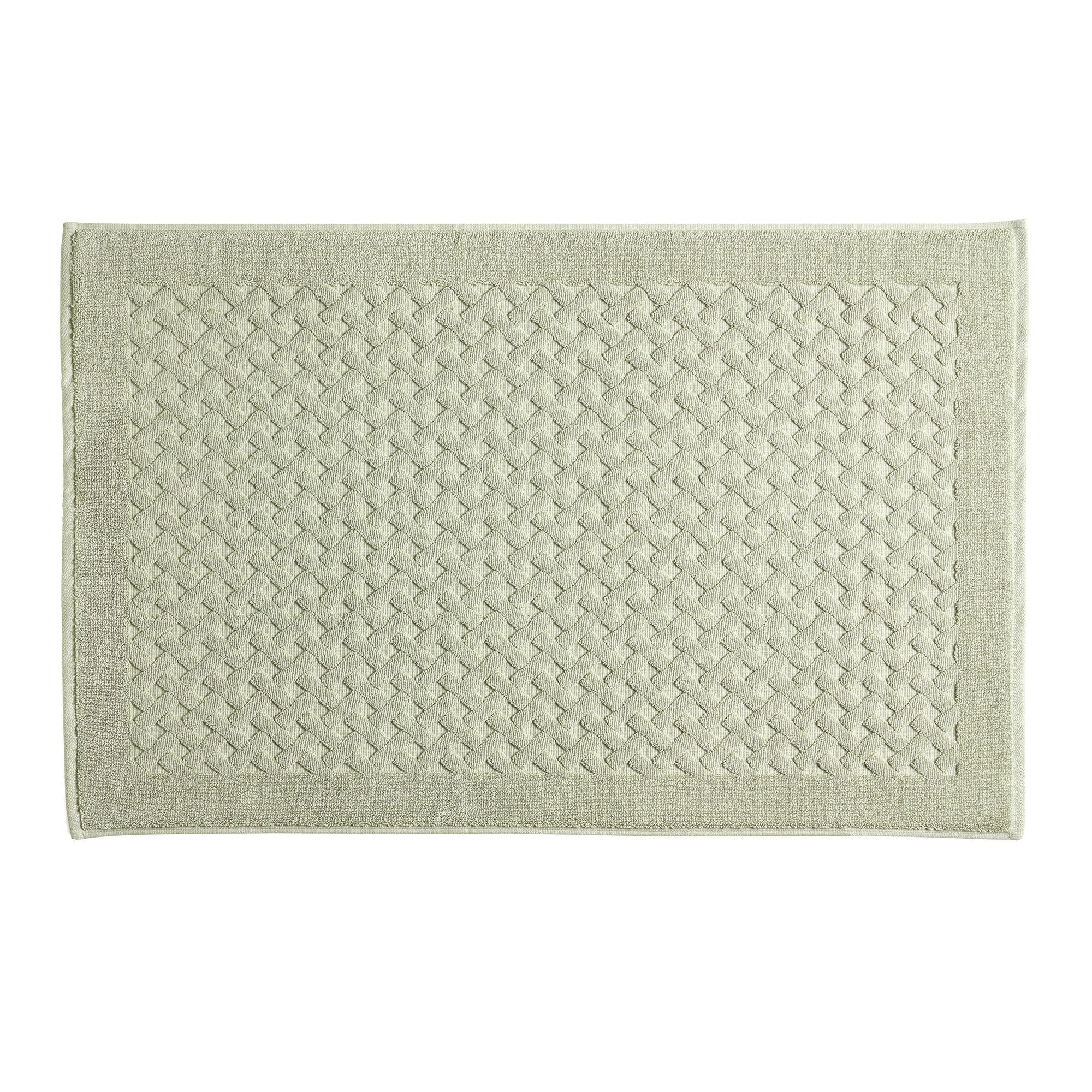 Tappeto in Spugna di Puro Cotone Tinta Unita - Perla Tappeto Lisola 60x90 Verde Chiaro (Irish) 