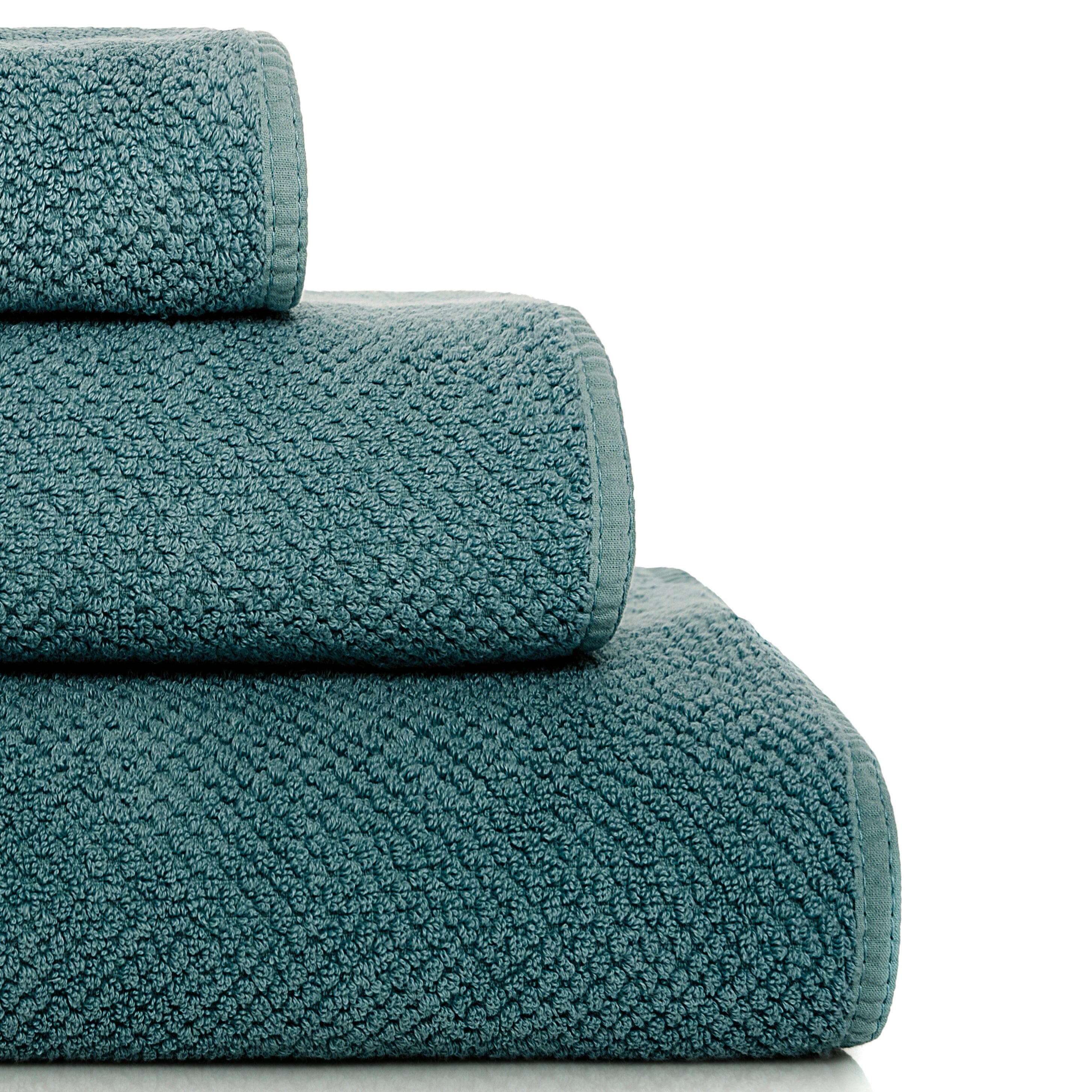 Telo bagno in Spugna di cotone pettinato nido d'ape - Bee Waffle Telo Spugna Graccioza Telo Doccia Verde Oceano 