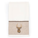 Telo da Bagno Spugna di Cotone con Balza in Lino - Fianna Telo spugna Creole Home Panna 