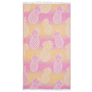 Telo Mare Fouta in Puro Cotone Jacquard Doubleface - Pineapple Telo Mare Begonville Cocktail 