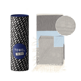Telo Mare Fouta in Puro Cotone - Palermo Telo Mare Towel to GO Blu/Nero 