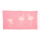 Telo Mare Fouta in Puro Cotone - Pink Flamingo Telo Mare Begonville 
