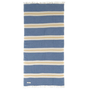 Telo Mare Fouta Rigato in Mussola di Cotone - Chelsea Telo Mare Begonville Blu 