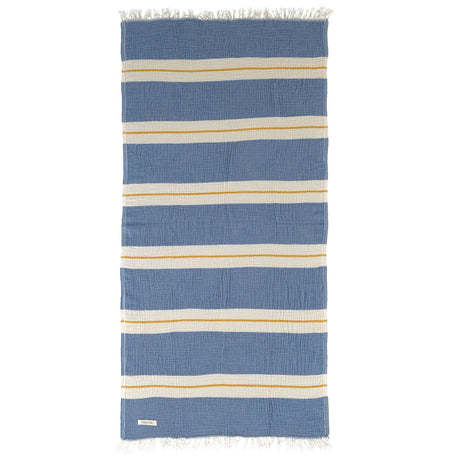 Telo Mare Fouta Rigato in Mussola di Cotone - Chelsea Telo Mare Begonville Blu 