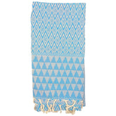 Telo Mare in Fouta di Puro Cotone Jacquard - Manarola Telo Mare Lisola Azzurro 