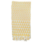 Telo Mare in Fouta di Puro Cotone Jacquard - Manarola Telo Mare Lisola Giallo 