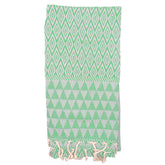 Telo Mare in Fouta di Puro Cotone Jacquard - Manarola Telo Mare Lisola Pistacchio 