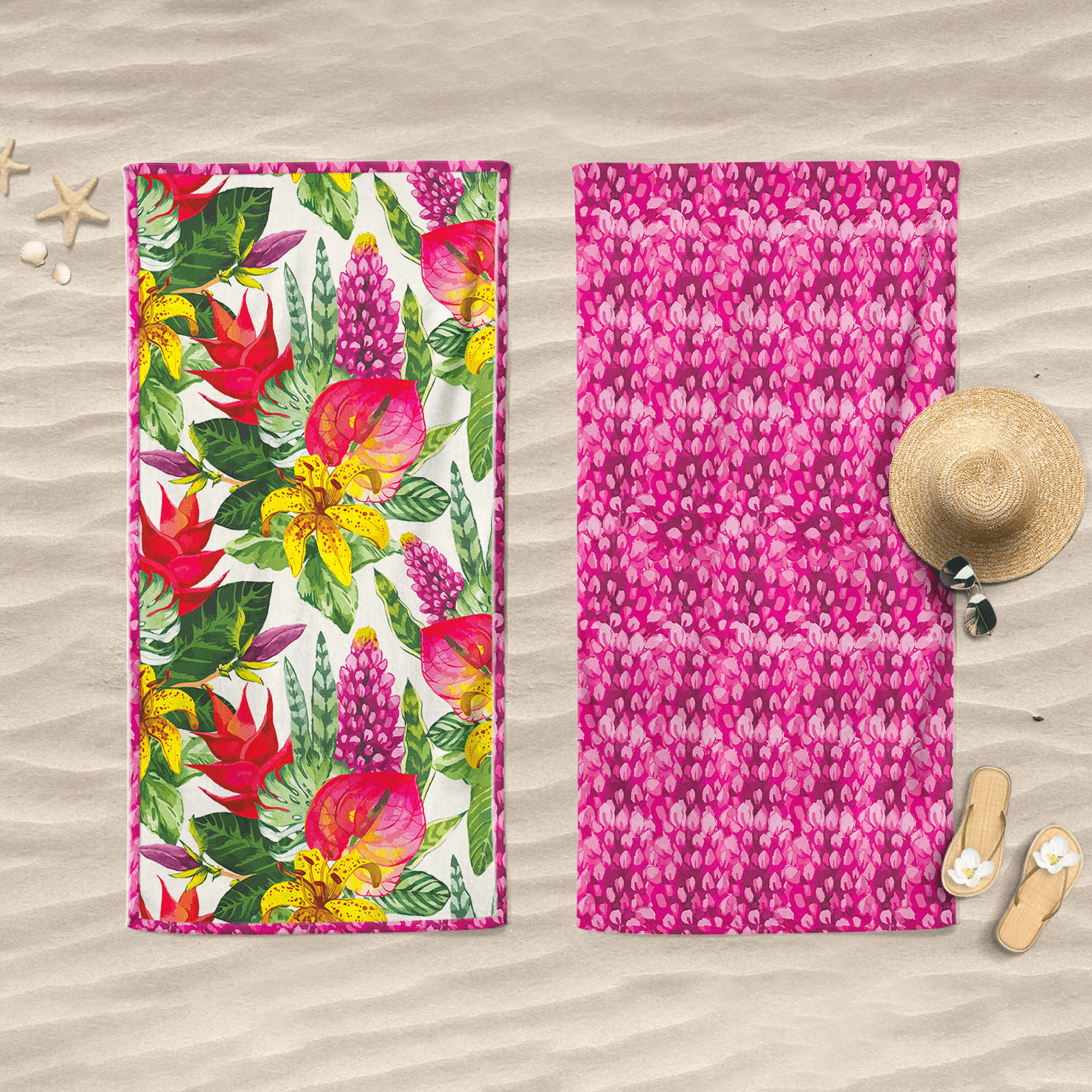 Telo Mare in Microspugna Stampa Doubleface - Lilium Telo Mare Daunex 