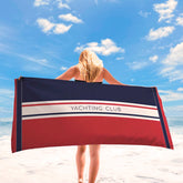 Telo Mare in Puro Cotone jacquard - Navy 
