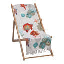 Telo Mare in Spugna di Cotone Fantasia Stampata - Caraibes Telo Mare Marinette Saint-Tropez Corallo 