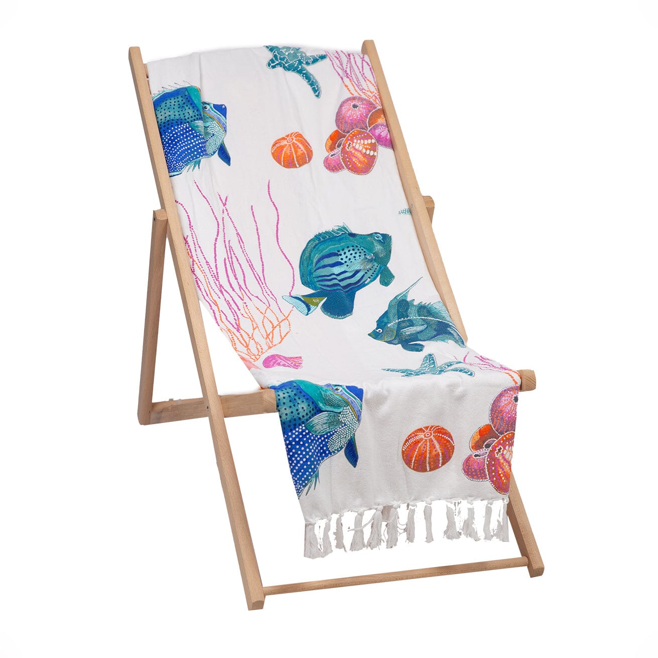 Telo Mare in Spugna di Cotone Fantasia Stampata - Caraibes Telo Mare Marinette Saint-Tropez Multicolor 