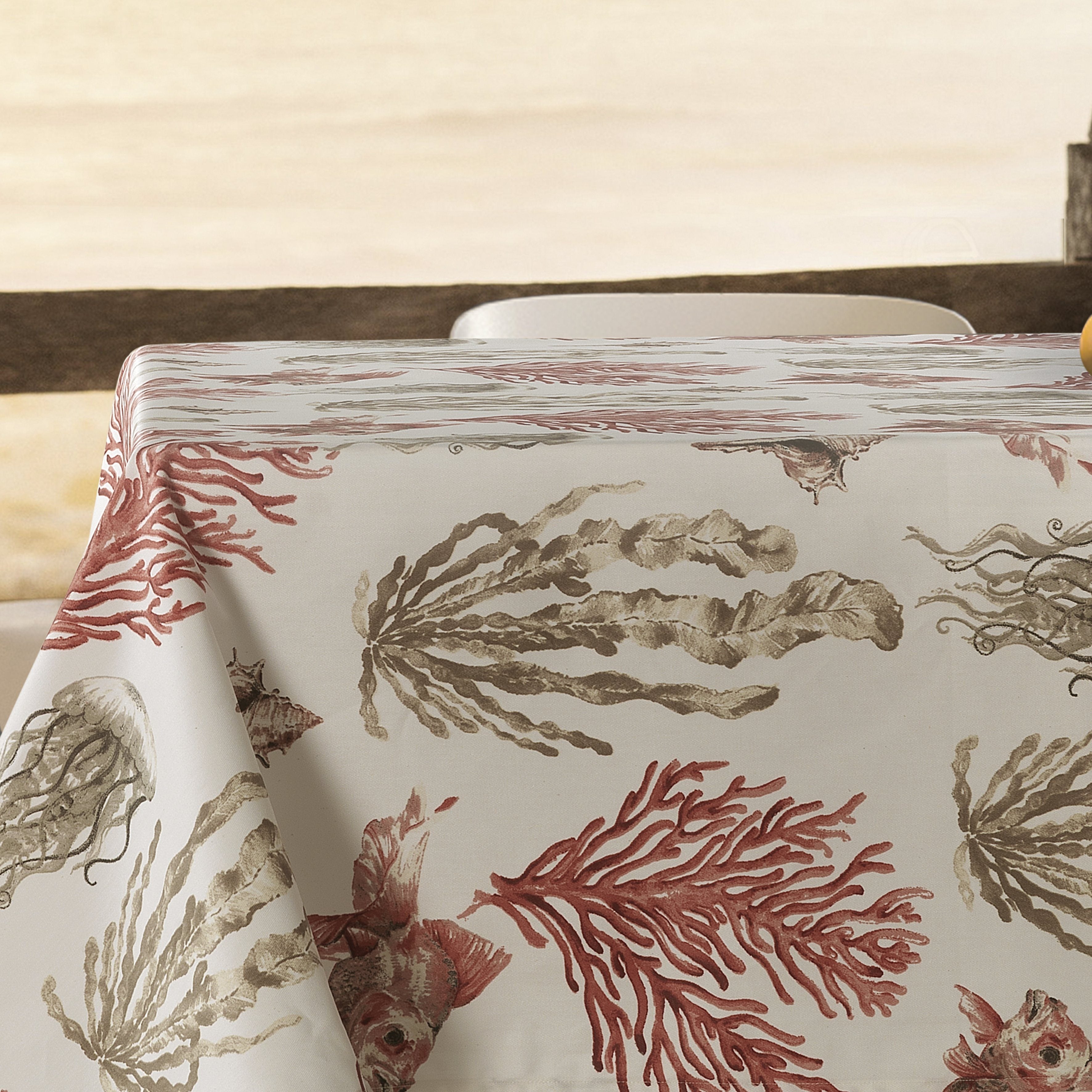 Tovaglia Antimacchia in cotone resinato - Fish Tovaglia Resinata Lisola 150x180 