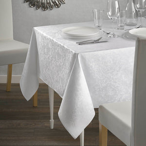 Tovaglia in Fiandra Antimacchia in Puro Cotone Resinato - Ariadna Tovaglia Resinata Lisola 160x180cm Bianco 