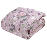 Trapunta in Raso Di Cotone Fantasia Floreale - Ninfa Trapunta Fazzini Matrimoniale Rosa-Lilla 
