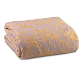Trapuntino Leggero in Tessuto Jacquard Fantasia Floreale - Ersilia Trapuntino Estivo Blumarine Matrimoniale Zafferano 
