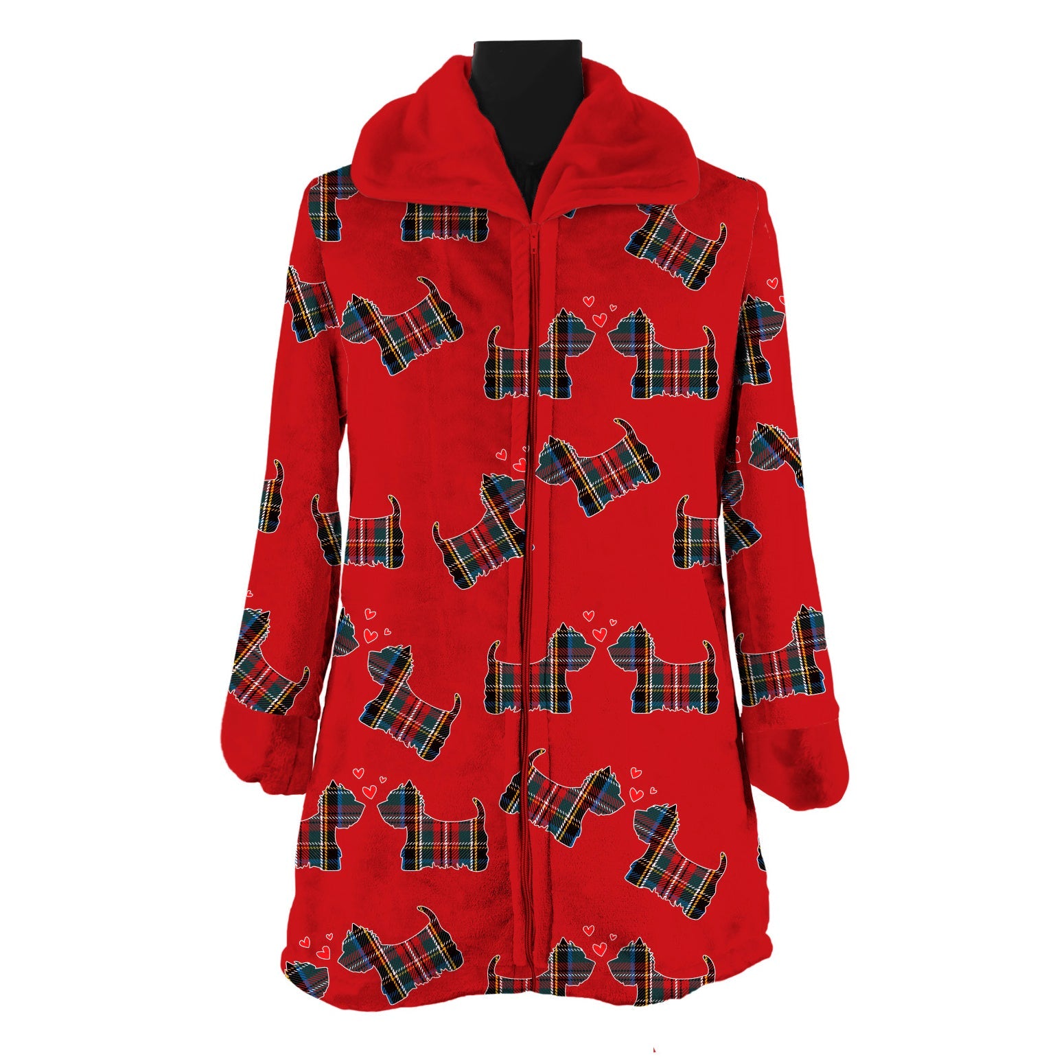 Vestaglia in Micropile Stampata - Cuccioli Vestaglia Daunex Small Rosso 