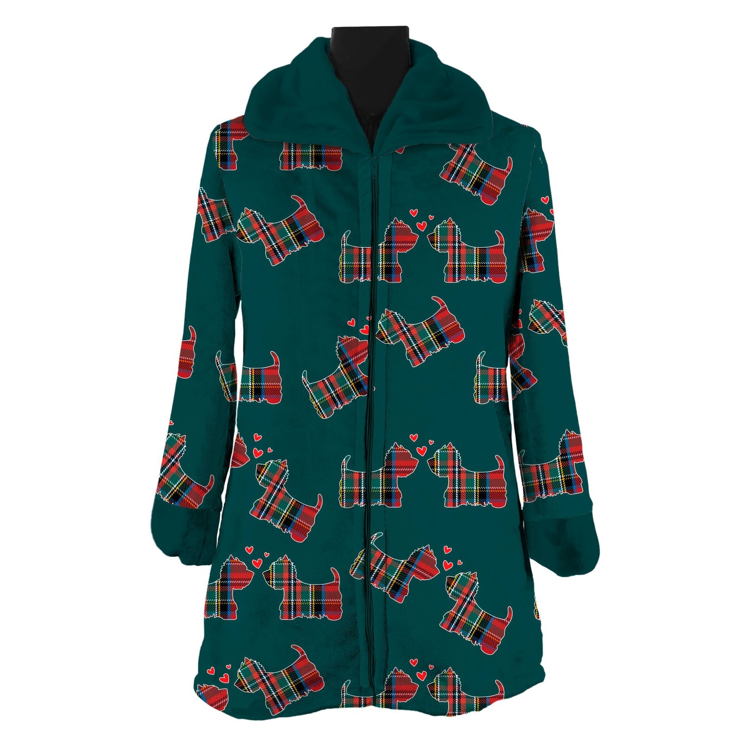 Vestaglia in Micropile Stampata - Cuccioli Vestaglia Daunex Small Verde 