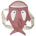 Zainetto in Puro Cotone Impermeabile - Shark Zaino Baby Bites Rosa 
